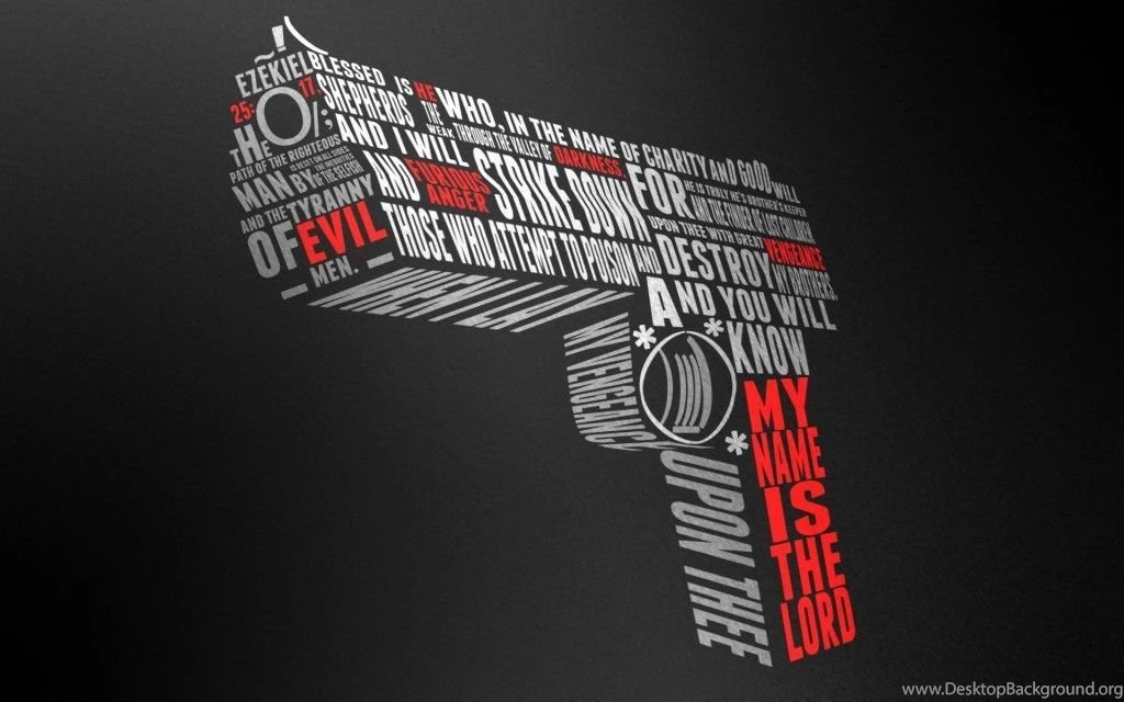 Pulp Fiction Ezekiel 25:17 Gun Wallpapers