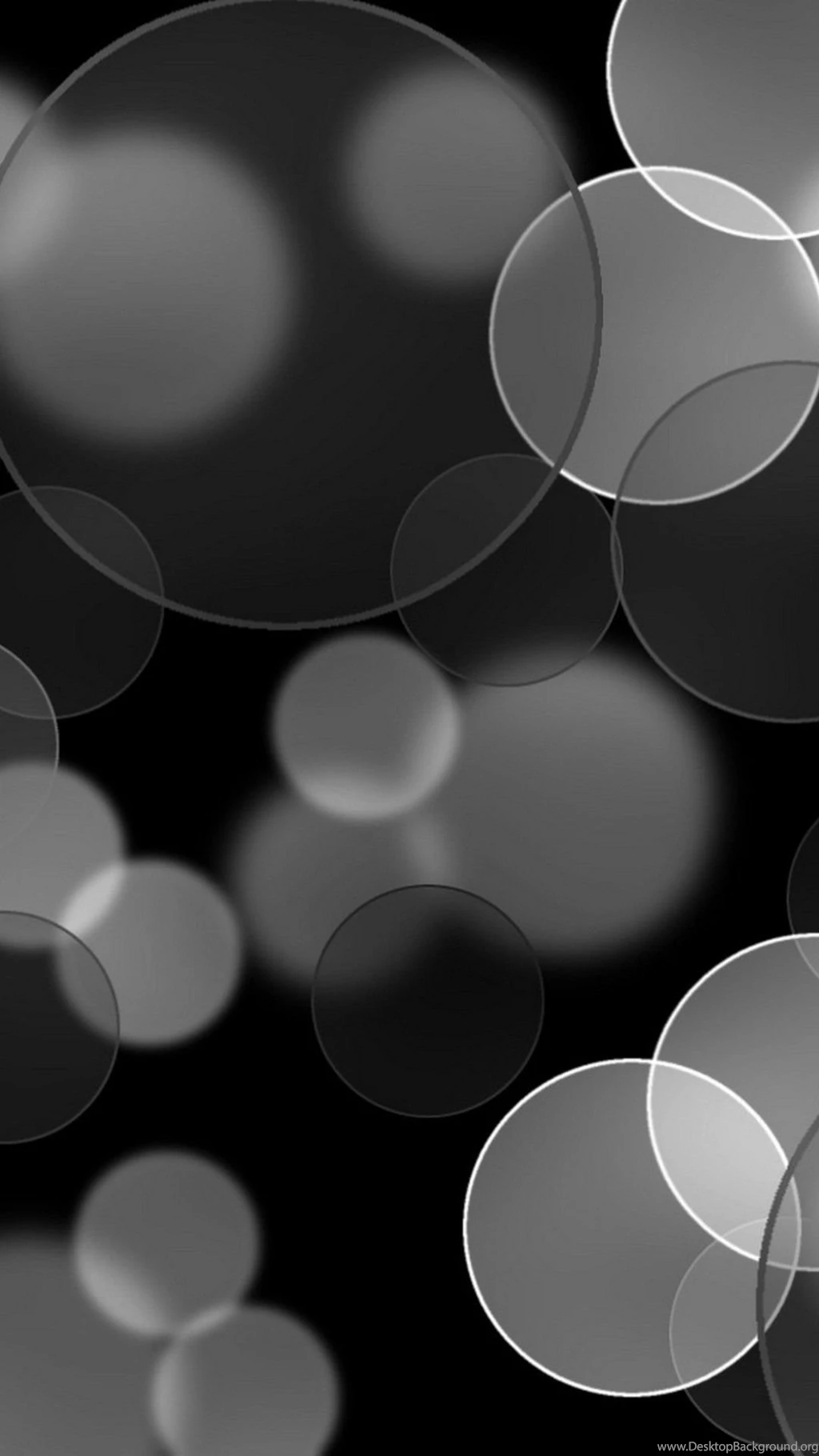 Grey Translucent Circles Mobile Wallpapers 4434