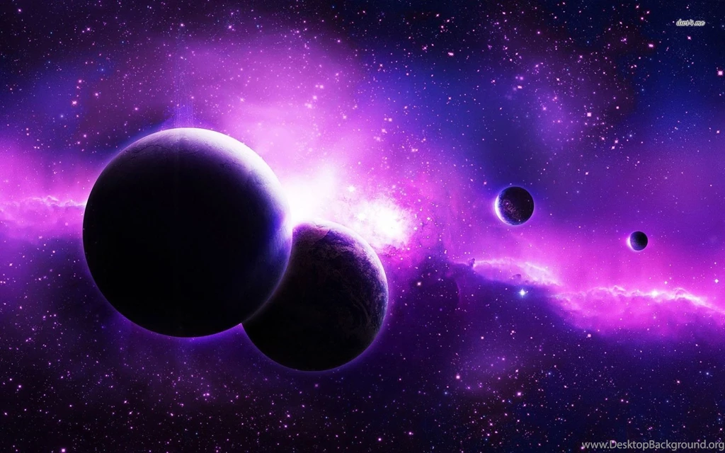 Planets In The Purple Galaxy Wallpapers Space Wallpapers