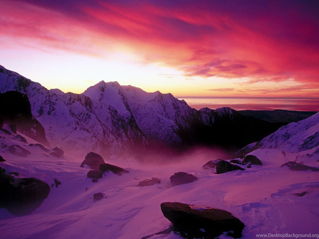 Sunset Over Franz Josef Glacier New Zealand Wallpapers