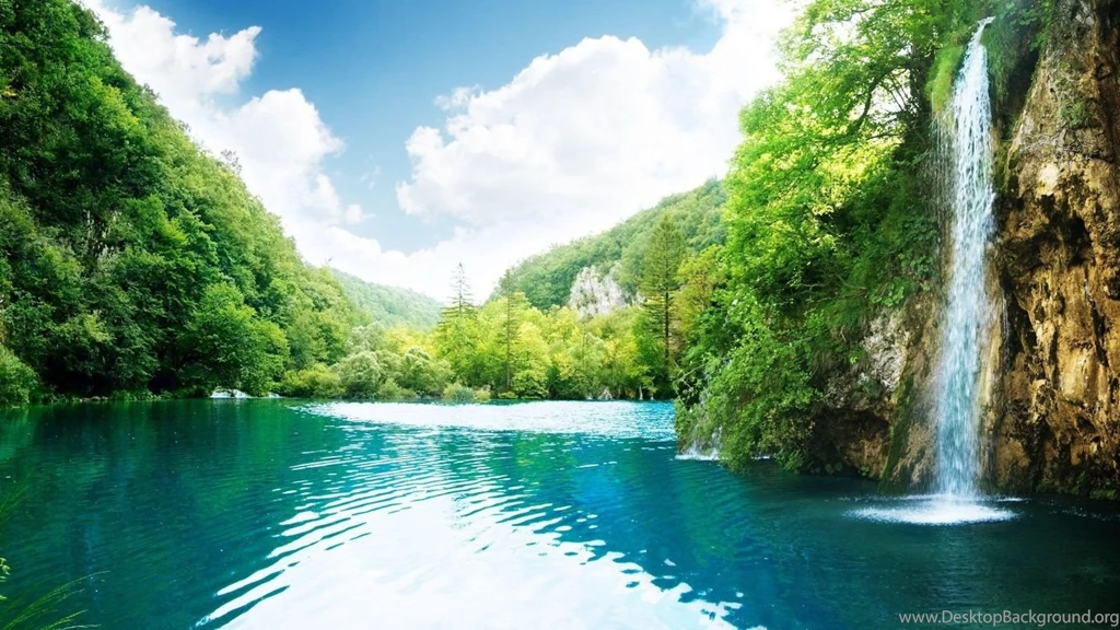 1366x768 Waterfall Landscape Wallpapers