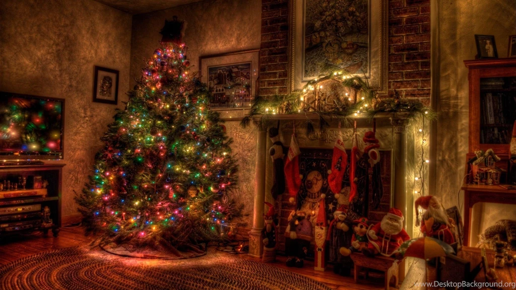 Christmas Fireplace Fire Holiday Festive Decorations Dw Wallpapers ...