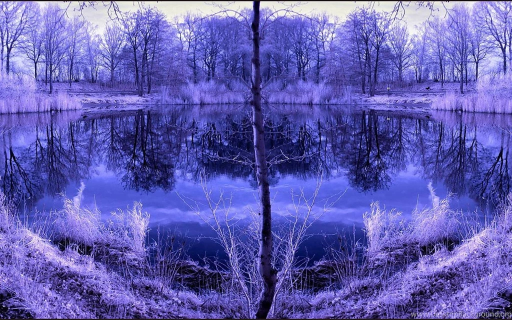 HORIZONTAL OF LAKE INFRARED WALLPAPER (