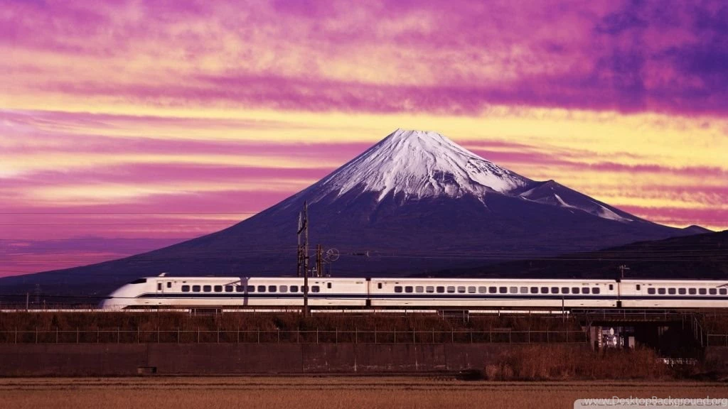 Shinkansen Bullet Train And Mount Fuji Japan HD Desktop Wallpapers ...