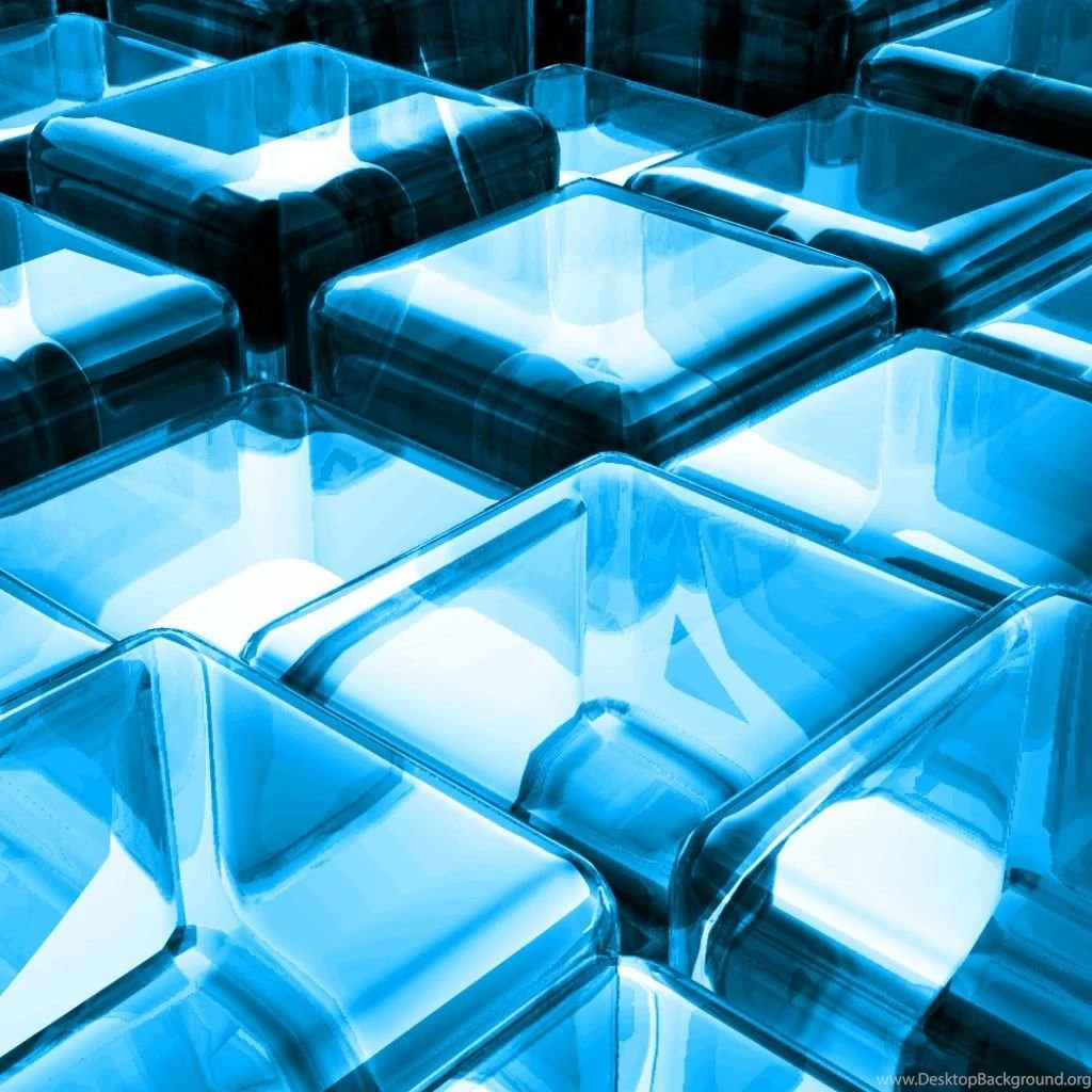 3d Transparent Cubes iPad 1 & 2 Wallpapers