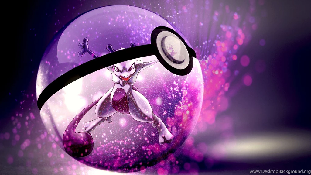 2560x1440 Mewtwo, Pokeball, Tail, Red Eyes, Open Mouth, Pokemon ...