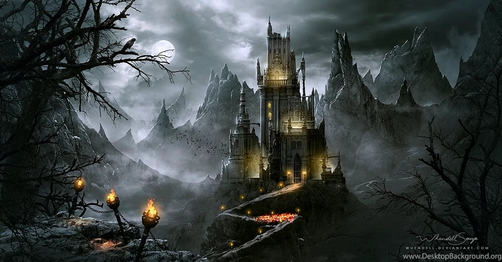 Dracula's Castle Landscape Photomanipulation Wallpapers