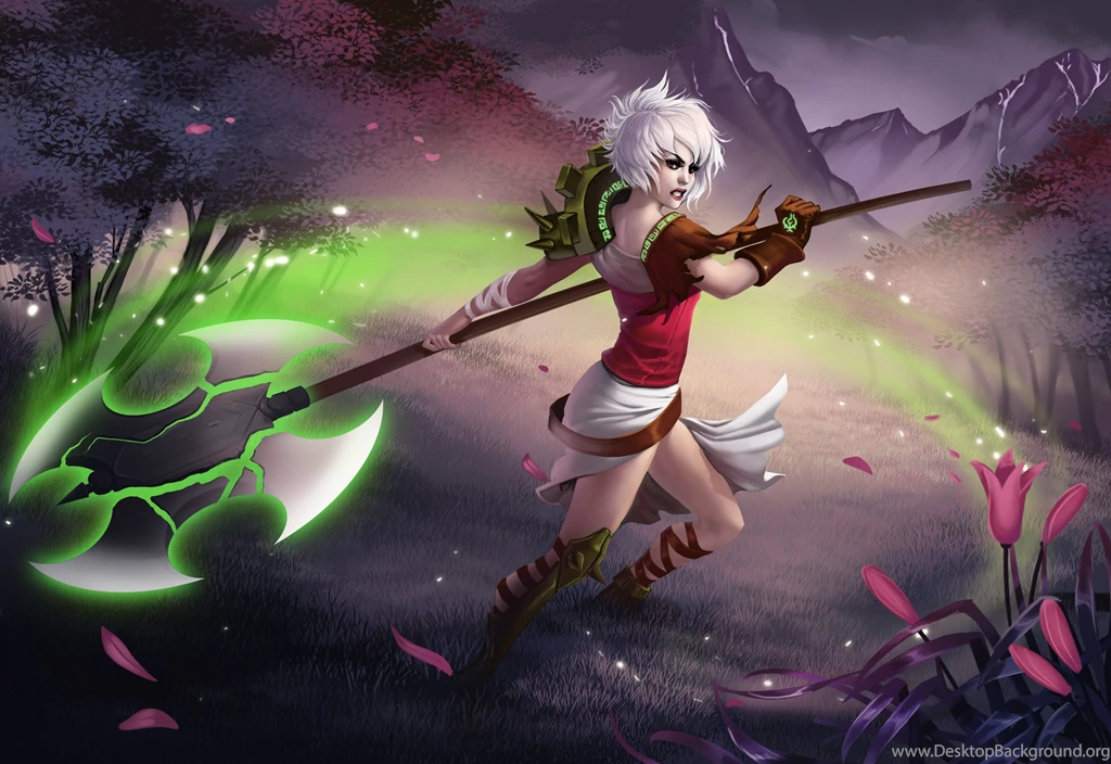 League Of Legends Warrior Magic Riven Battle Axes Games Fantasy ...