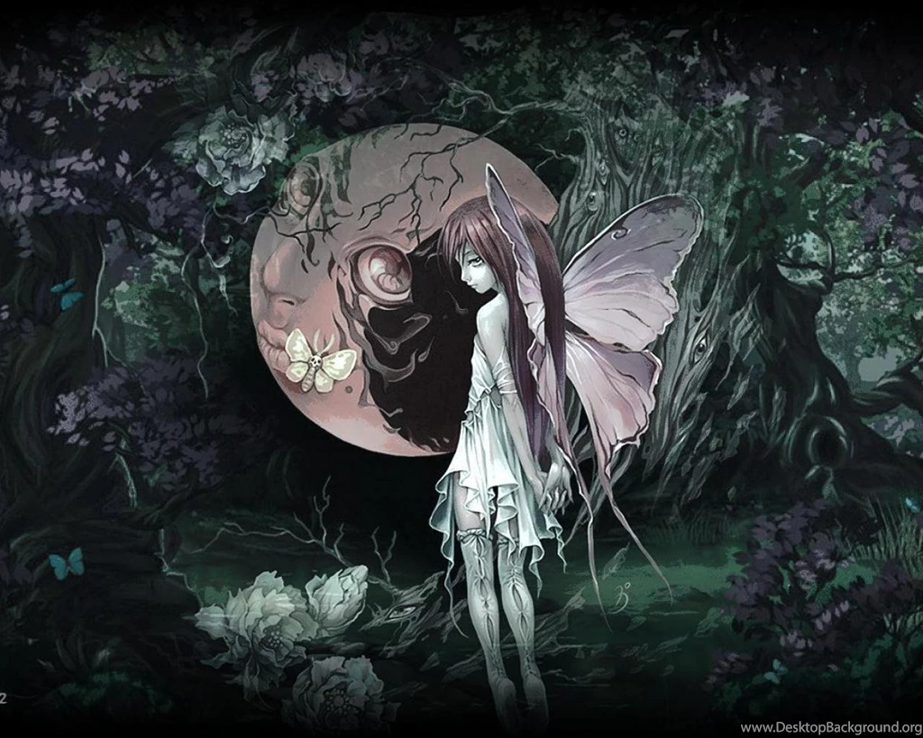 A Butterfly Girl In A Fairy Forest 1241090 Wallpapers (