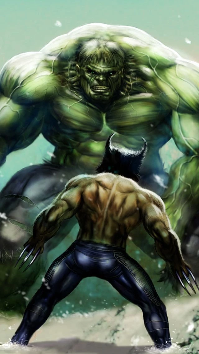 Hulk And Wolverine iPhone 5 Wallpapers (640x1136)