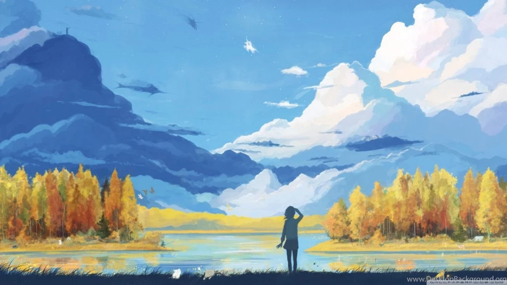 Fall Scenery Painting HD Desktop Wallpapers : High Definition ...