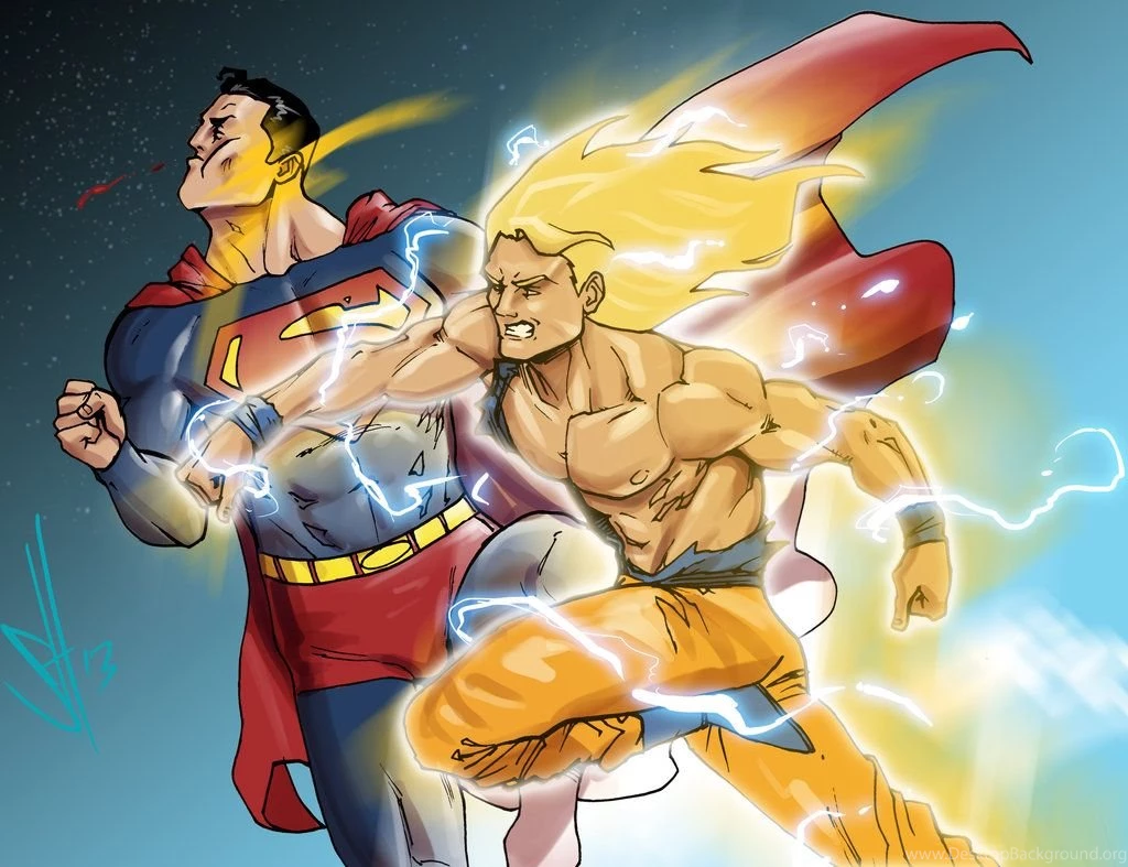 Goku Vs Superman By Scottssketches On Deviantart Desktop Background