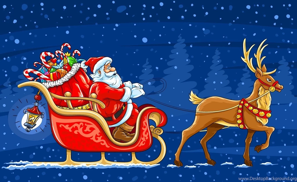 Santa Claus Reindeer 9 Desktop Backgrounds Hivewallpaper.com
