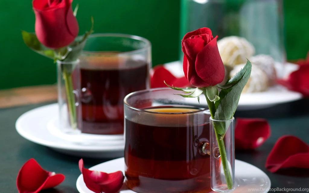 2560x1600 Nice, Roses, Cups, Elegantly, Tea, Romance, Cake, Gentle ...