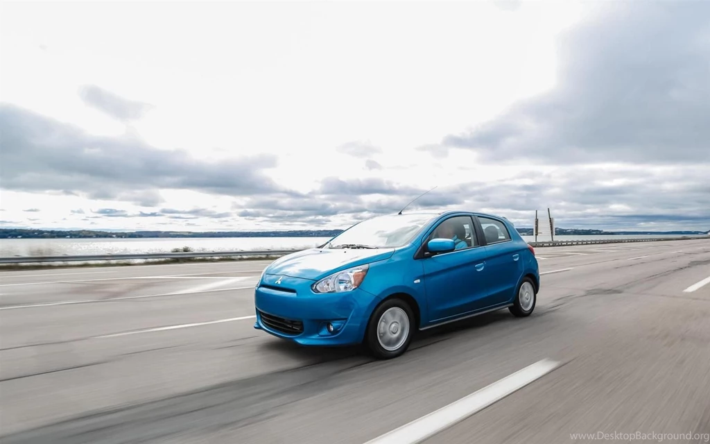 2014 Mitsubishi Mirage ES Blue Color Wallpapers