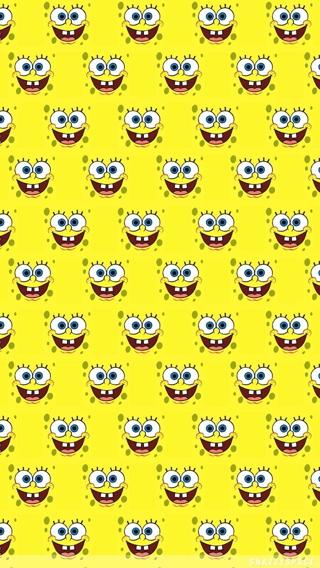 Sponge Bob Face iPhone Wallpapers