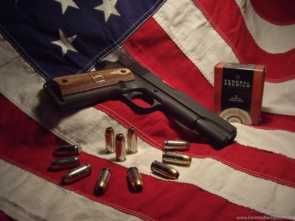 Guns Weapons Usa M1911 45acp Colt American Flag