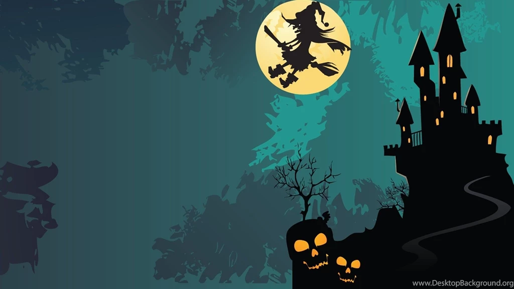 Halloween Moon With Witch (id: 72583) – BUZZERG