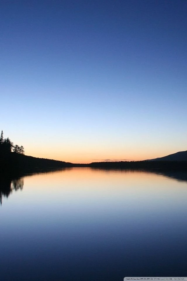 Peaceful Lake At Dusk HD Desktop Wallpapers : Fullscreen : Dual Monitor