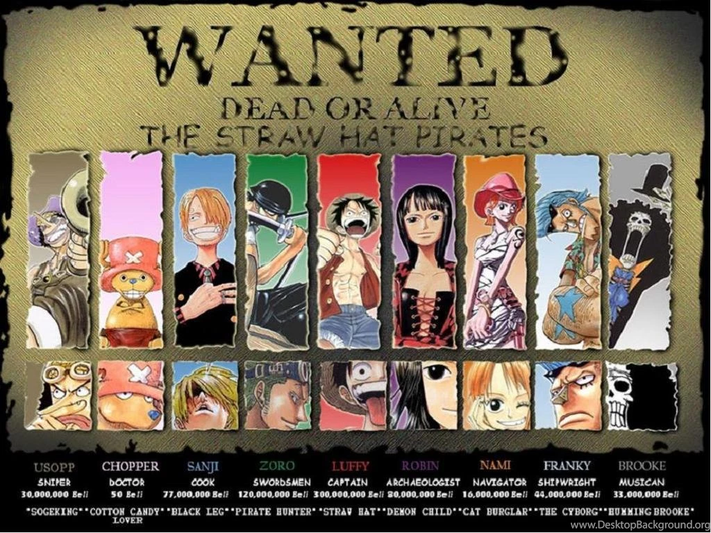 One Piece Wanted Backgrounds Hd Desktop Background