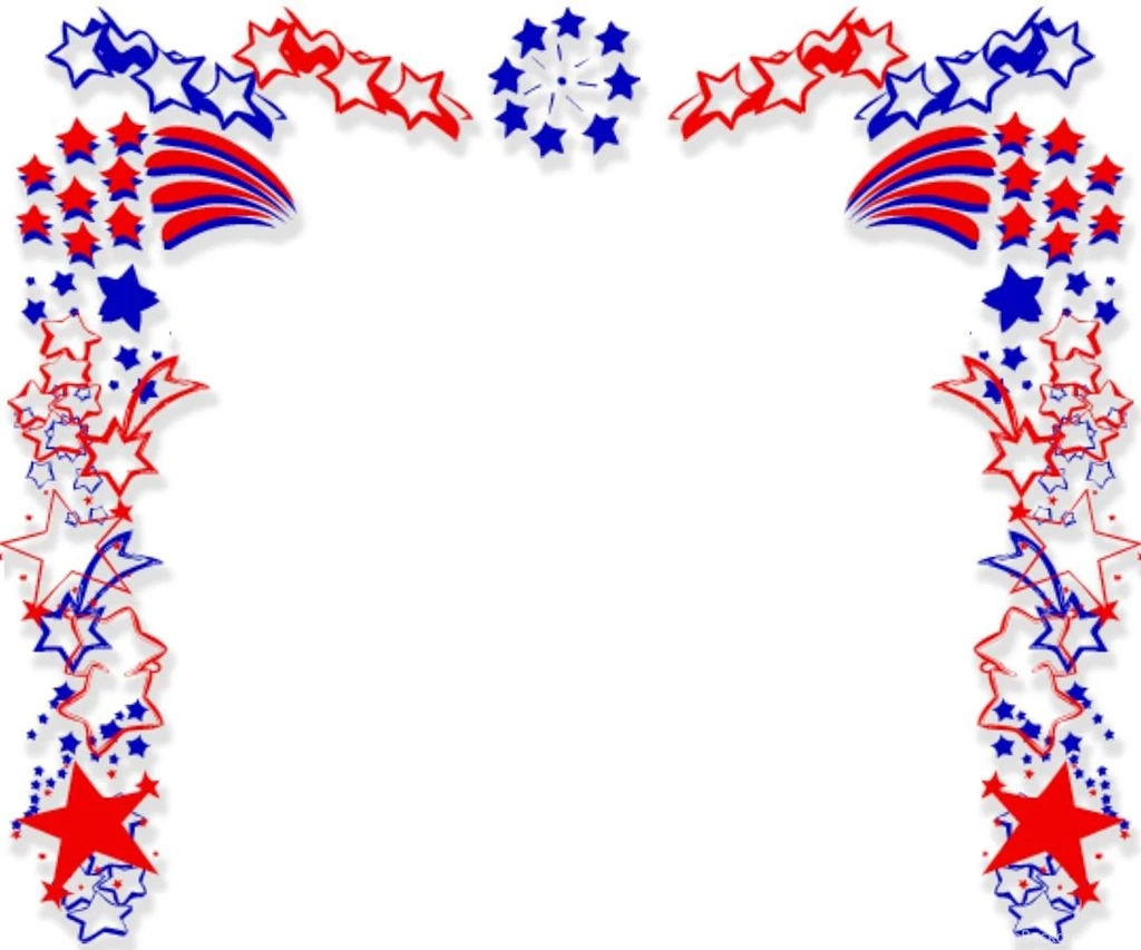 4th Of July Fireworks White Backgrounds