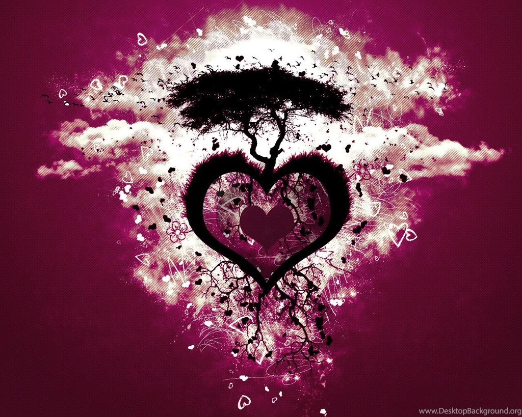 Pink Love Hearts Smoke HD Wallpapers