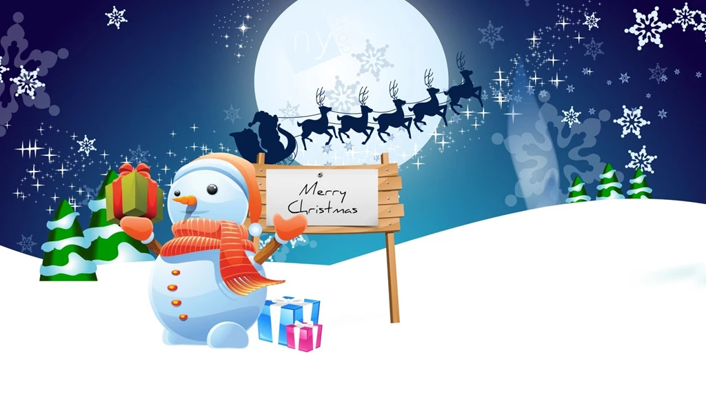 Snowman Merry Christmas Wallpapers