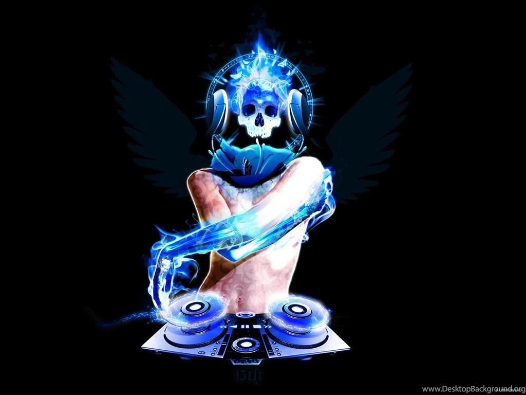 DJ, Black, Dark Blue, Drawed, Girls, Music 1600x1200 Wallpapers ...