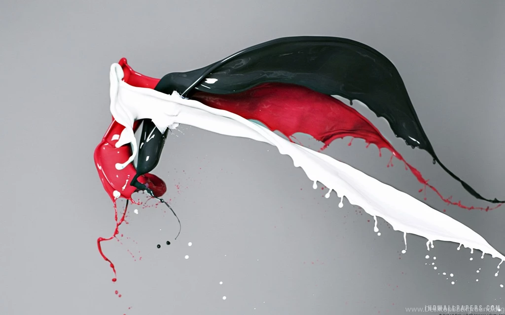Red White And Black Splash HD Wallpapers IHD Wallpapers