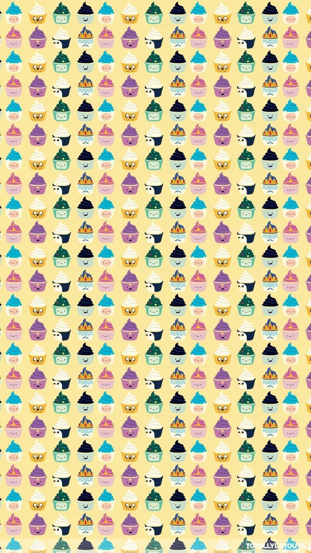 Adventure Time Cup Cakes iPhone Wallpapers Food Wallpapers