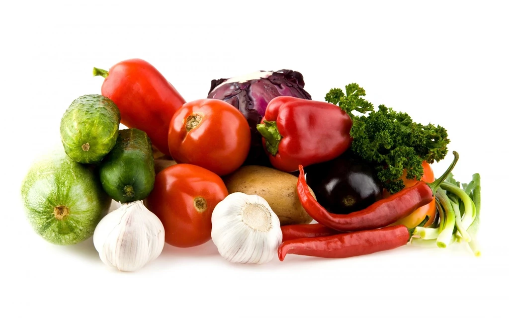 Garlic Peppers Tomatoes Vegetables Wallpapers
