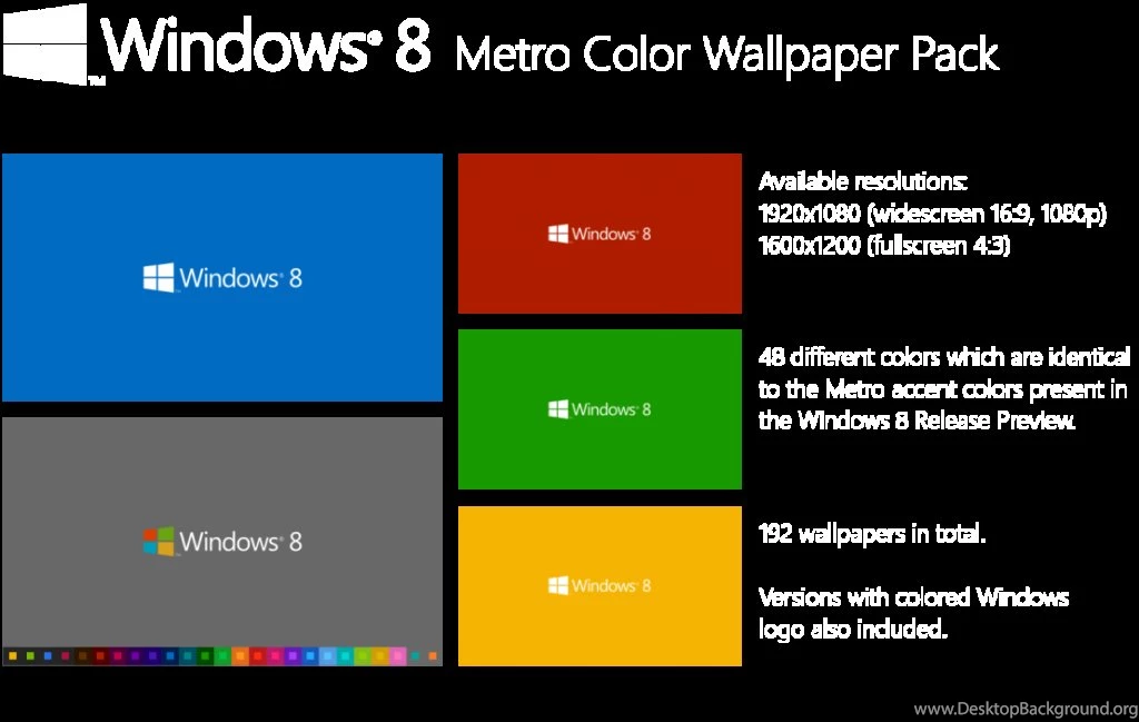 Windows 8 Metro Color Wallpapers Pack • WindowsWiki