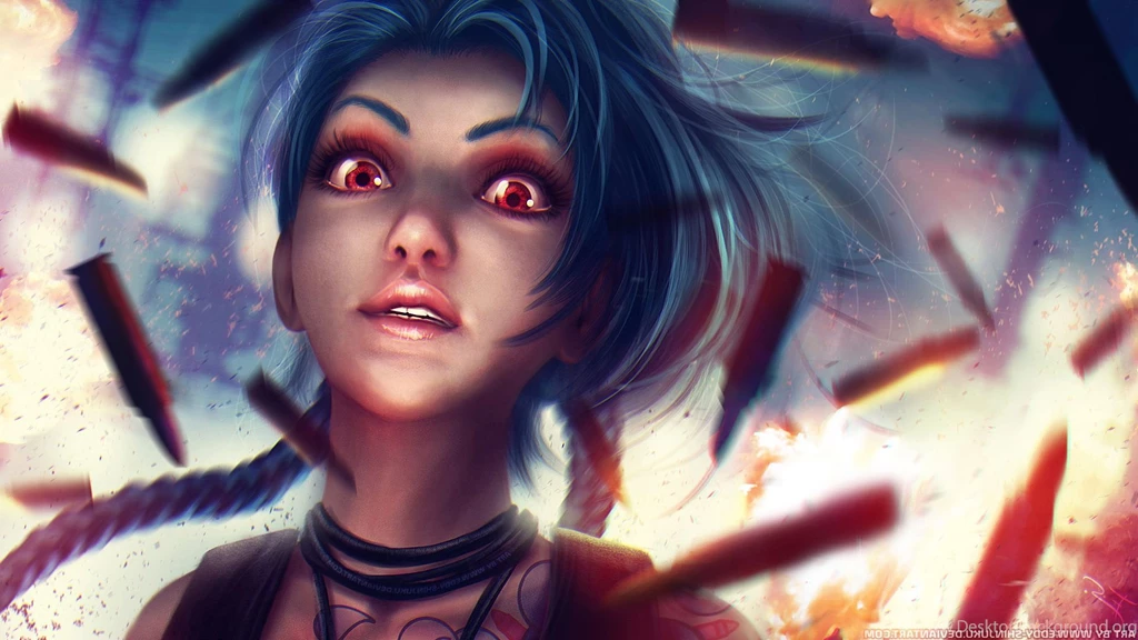 Anime, Red Eyes, Jinx (League Of Legends), League Of Legends ...