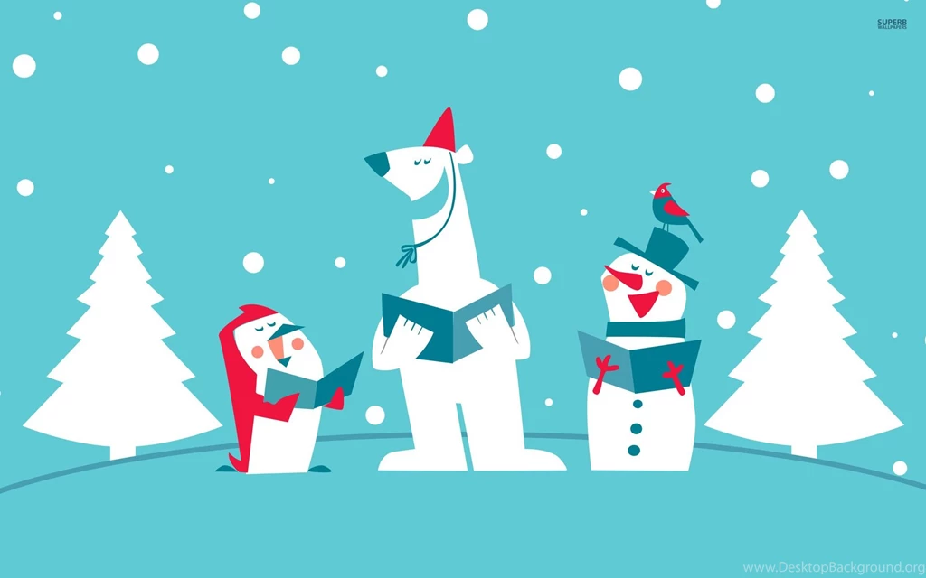 Funny Christmas Carol Group Wallpapers Holiday Wallpapers