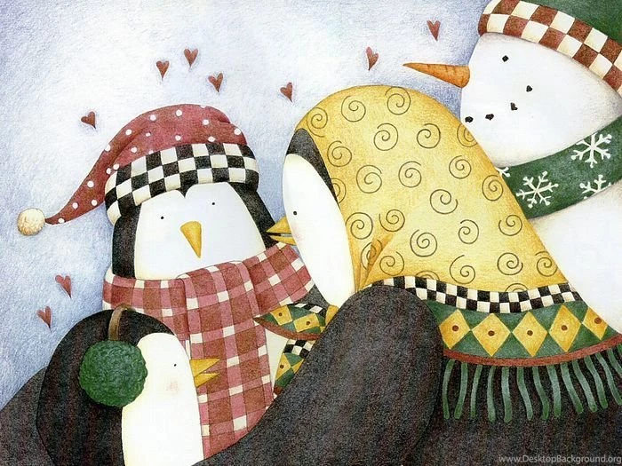 Wallpapers Of Christmas Picture Book Polar Christmas, Penguin And ...