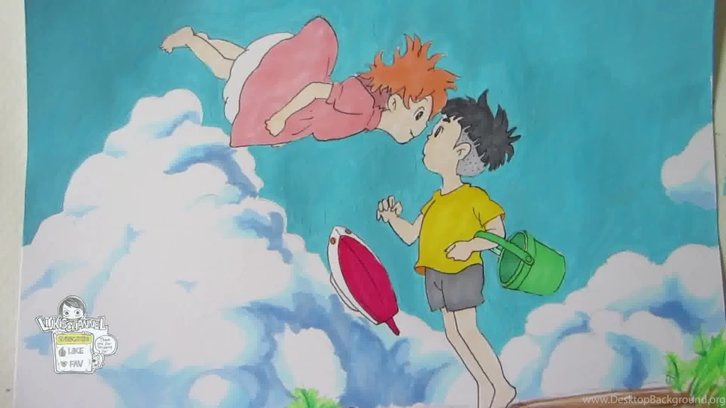 Ponyo And Sosuke Wallpaper. Desktop Background