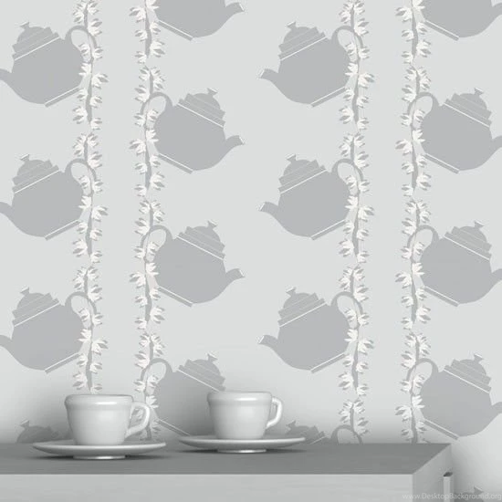 Floral Teapot Wallpapers By ATA Designs