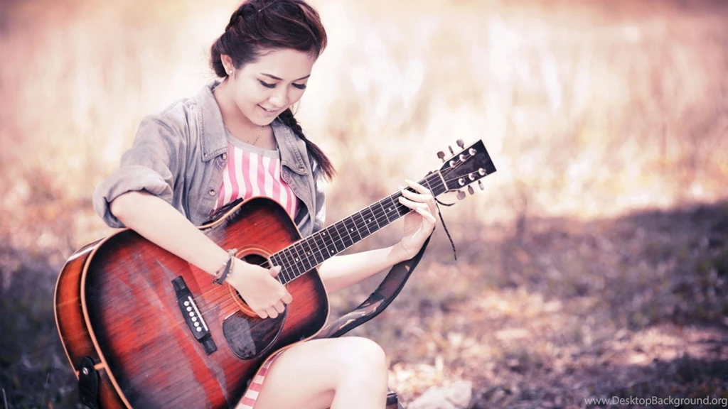 Wallpapers Beautiful Girls Playing Guitar Girl Babies 2560x1440 ...