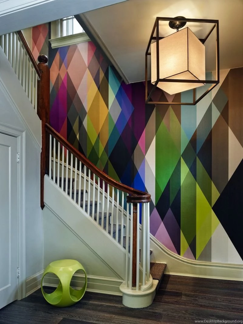 Bold, Colorful And Geometric Wallpapers » Corinne Kowal Interiors