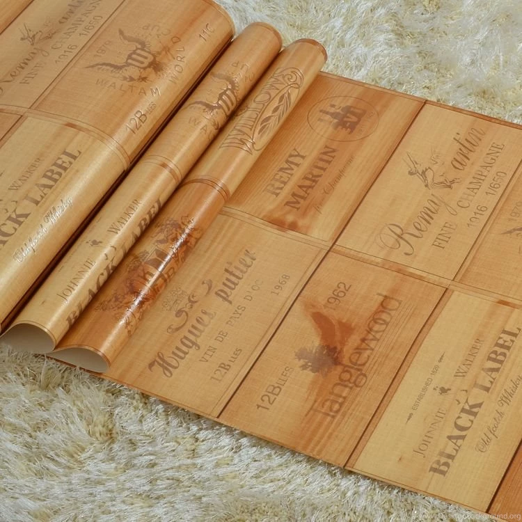 Online Shop Classic Country Style Wallpapers Fashion Imitation Wood ...