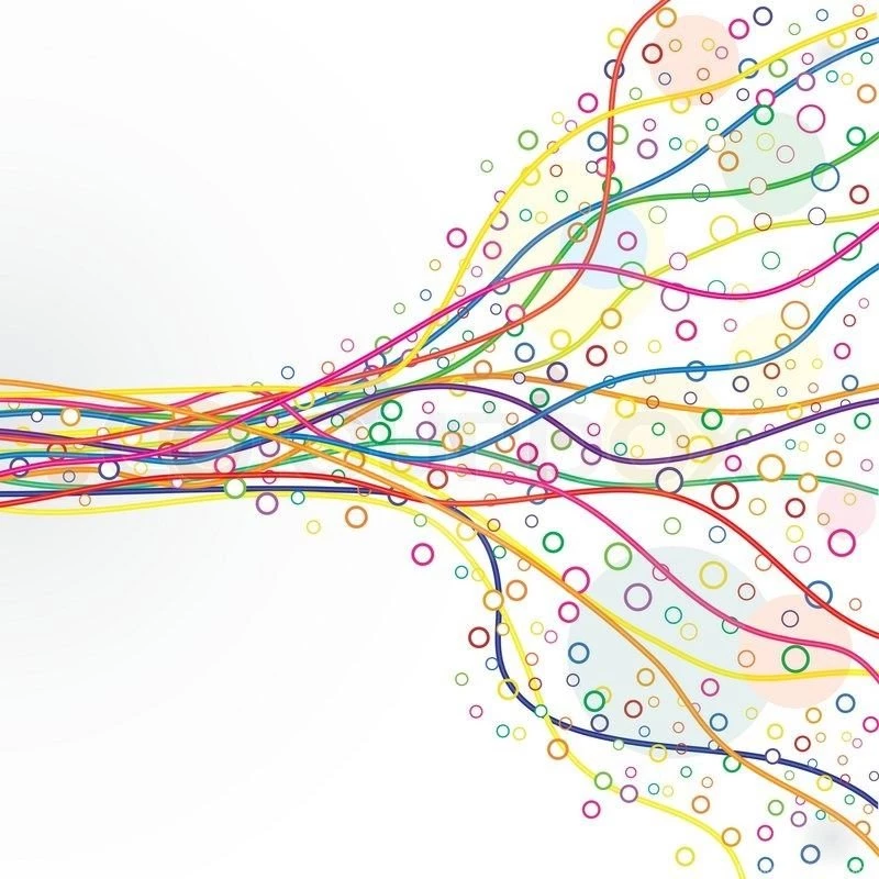 Abstract Backgrounds With Flowing Lines And Rounds On White, Vector ...