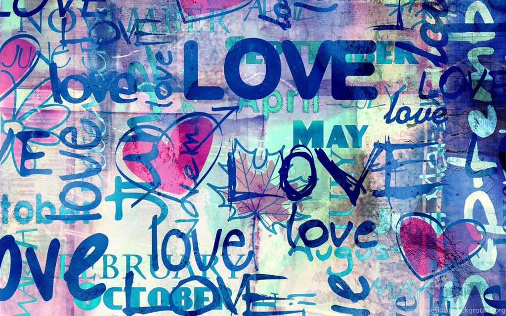 Blue Love Text Wallpapers