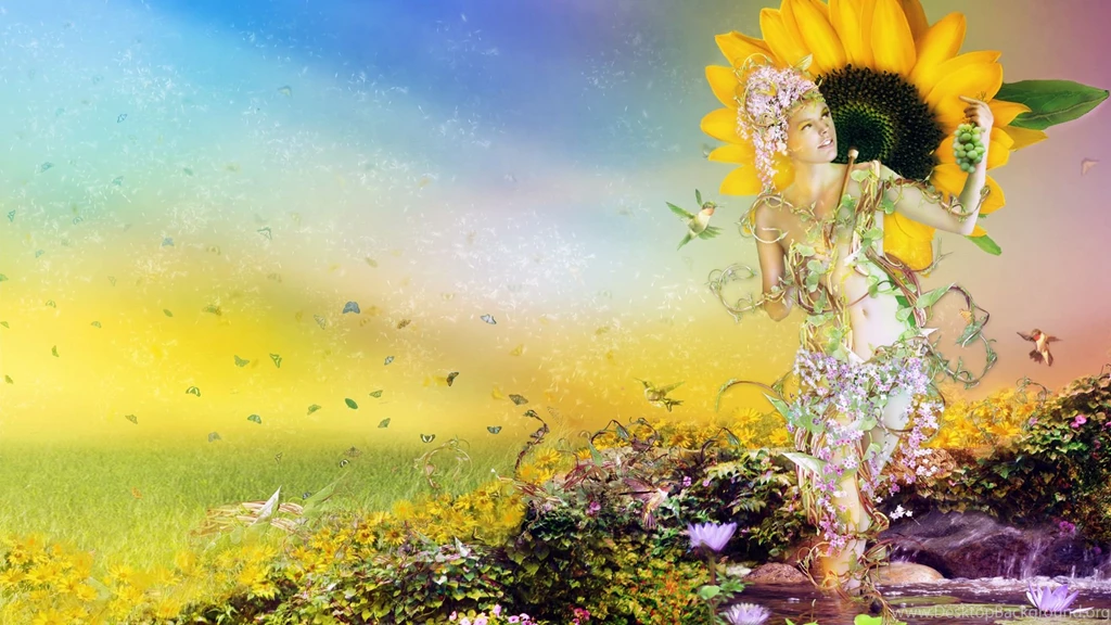 Summer, Wallpapers, Girls, Fantasy, Nature (