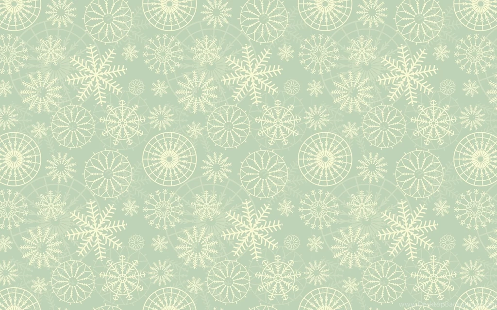 Flower Christmas Pattern On Light Green Backgrounds