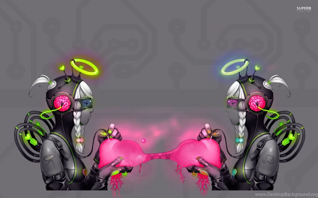 Twin Robots Wallpapers Fantasy Wallpapers