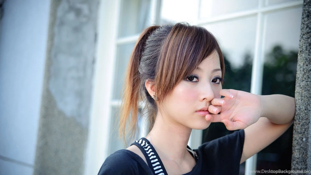 1680x1050 Mikako Zhang Kaijie Touching Her Lips Wallpapers