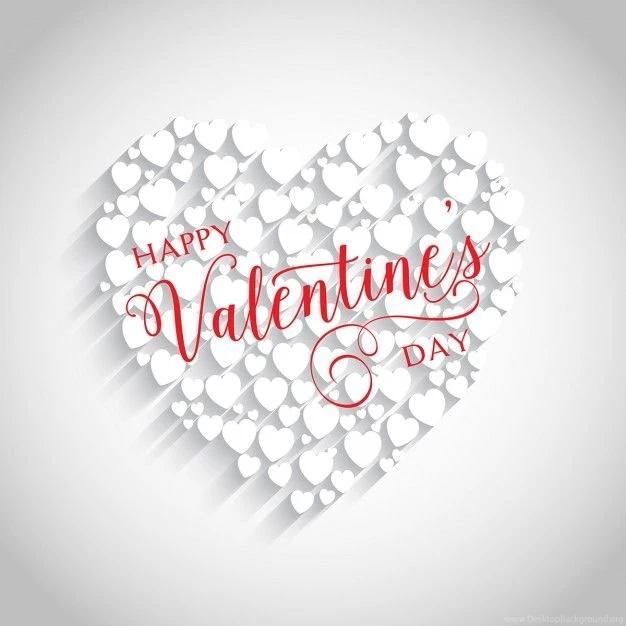 Valentines Backgrounds Made With White Hearts Vector