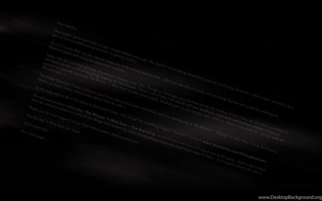 Witcher 3: New Wallpaper, Videos And Hidden Messages The Witcher ...