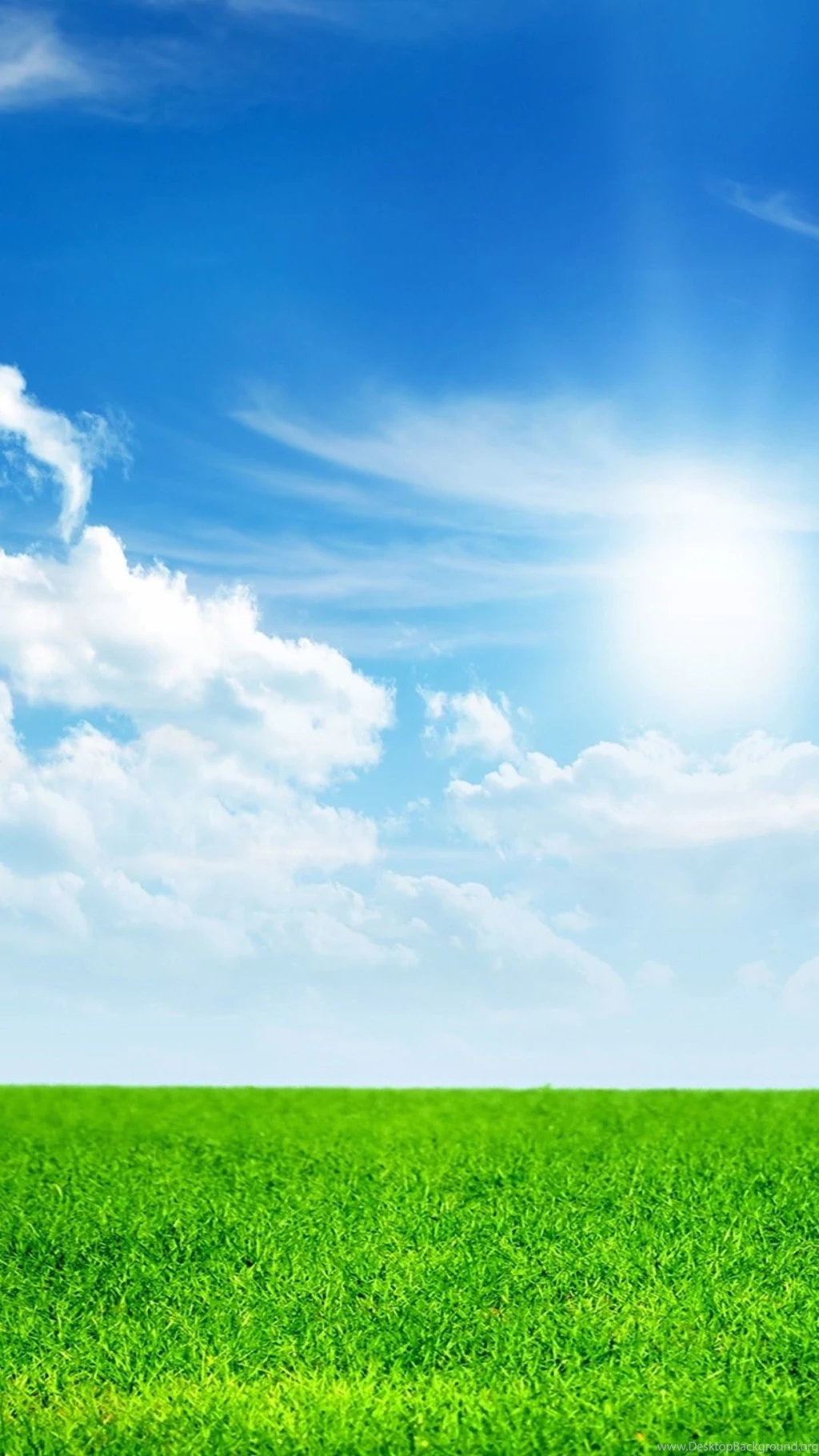 Nature Green Land And Blue Sky iPhone 6 Wallpapers Download ...