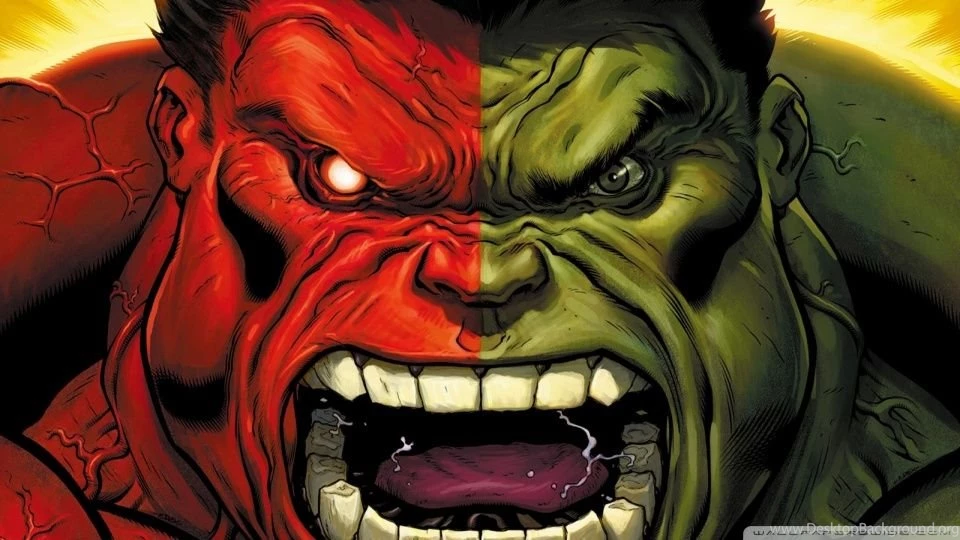 Red Hulk Vs Green Hulk HD Desktop Wallpapers : High Definition ...